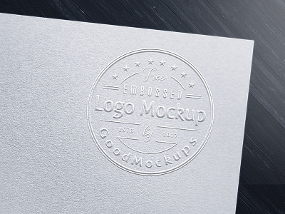 Download Free Premium Embossed Logo Mockup Psd By Good Mockups On Dribbble