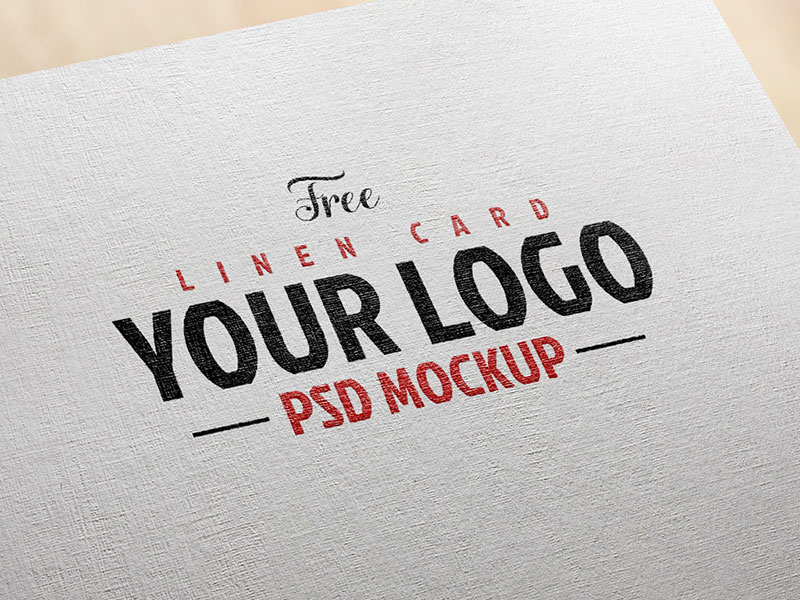 Download Free Linen Effect Card Logo Mockup PSD by Good Mockups on ... PSD Mockup Templates