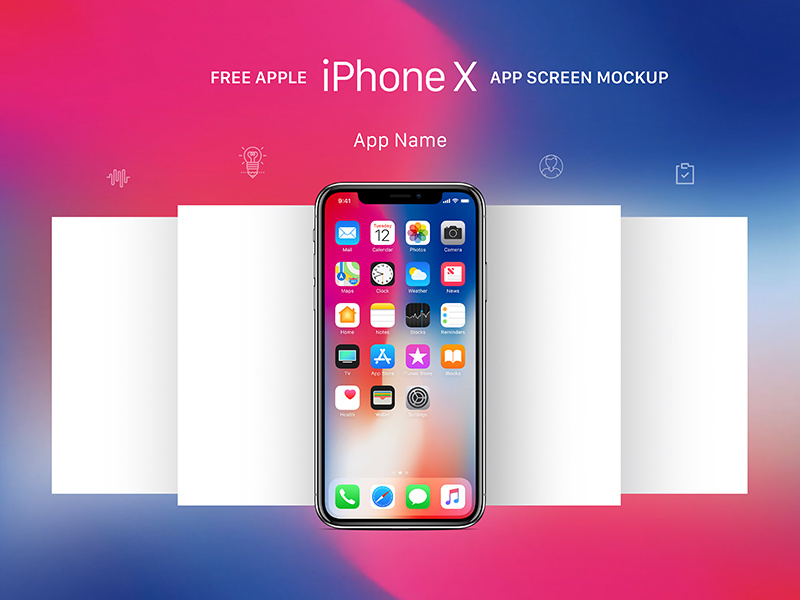 Free Apple iPhone X App Screen Mockup PSD by Good Mockups on Dribbble