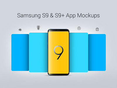 Free Samsung Galaxy S9 & S9+ App Screen Mockup PSD Files app mockup app screen mockup mobile mockup psd s9 mockup samsung galaxy s9 samsung galaxy s9 mockup