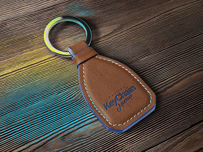 Free Leather Keychain Mockup PSD download free mockup freebie keychain mockup mockup mockup psd