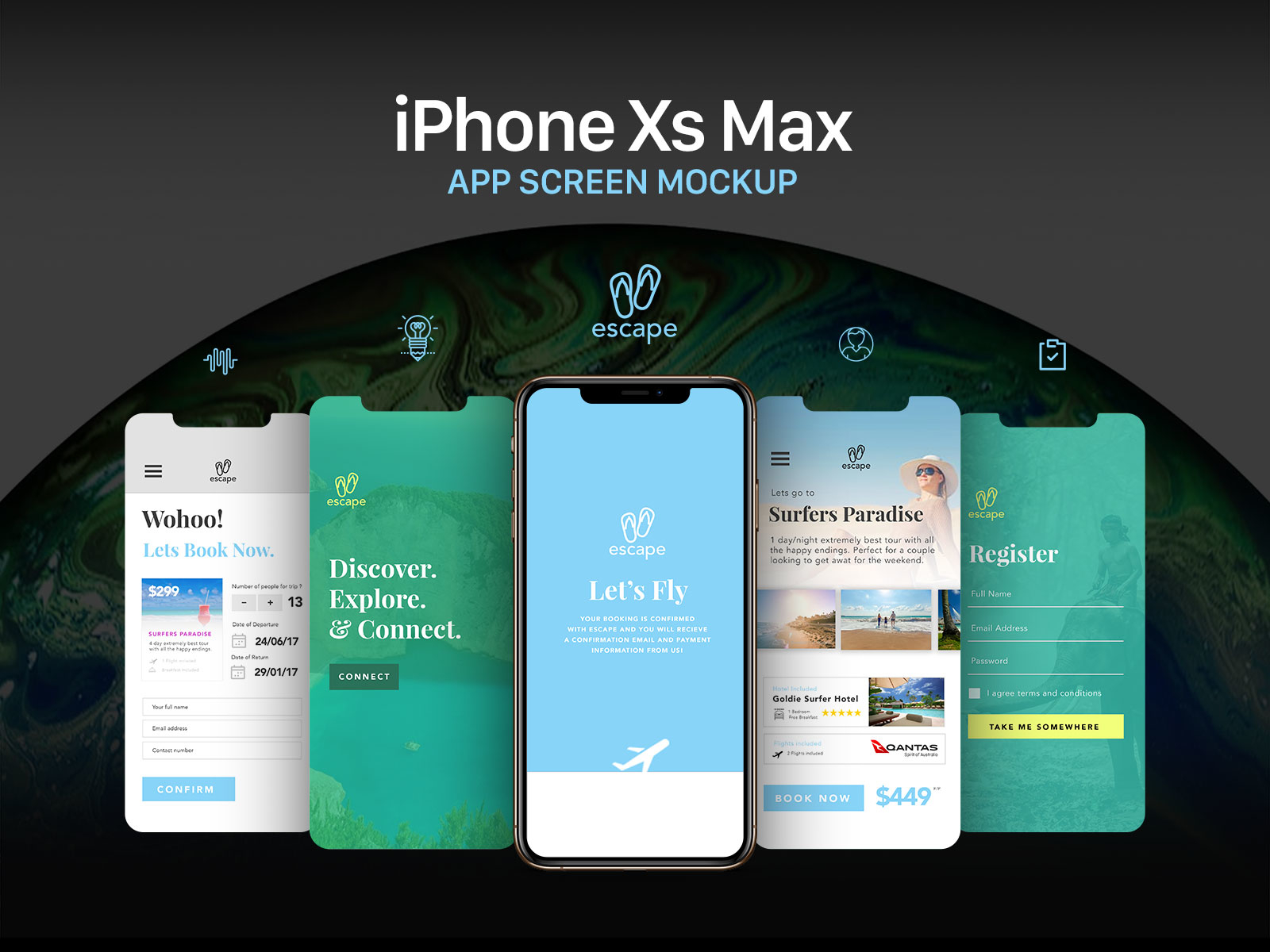 Download Free Apple Iphone Xs Max App Screen Mockup Psd By Good Mockups On Dribbble