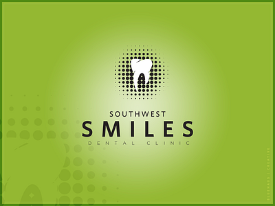 Southwest Smiles Dental Clinic | Logo brand dental dental care dental clinic dentist dentistry design family green halftone logo smile smiles teeth tooth