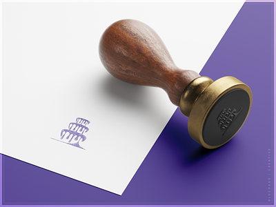 Whimsical Cake Studio | Stamp bold bold color brand design drip drips icing logo purple stamp