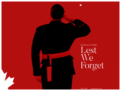 Remembrance Day 2019 2019 black canada design military red remembrance remembrance day type typogaphy war white ww1 ww2