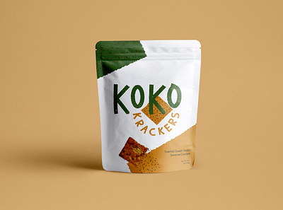 Koko Krackers crackers food green healthy homemade organic packaging