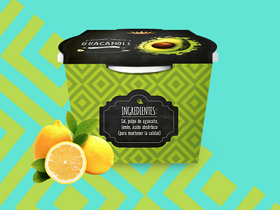 Guacamole Packaging avocado colorful food gourmet guacamole illustration ingredients latin lemon packaging pattern