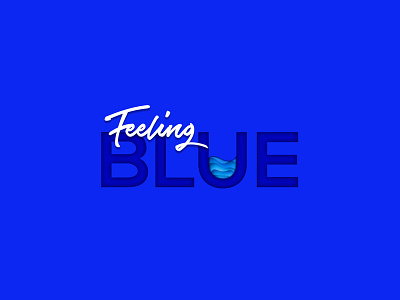 Blue blue feeling graphic design ocean type art type challenge type design typography wave