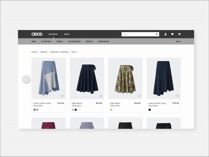 Preview for Shopping Catalogues animation ecommerce fashion interaction shop store ui ux website
