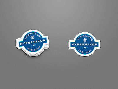 Hypernikon Sticker Logo badge blue college gordon logo
