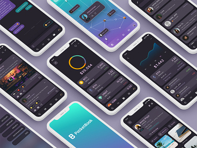 PocketBook App app app design blockchain crypto graphic design mobile ui ux wallet