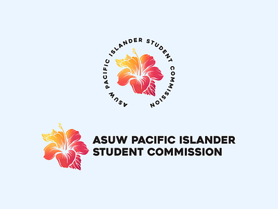 ASUW PISC Logo logo logo design minimalistic oceania pacific islander plumeria redesign tropical university
