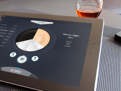Hive, drinks menu app bar drinks interactive ipad social user experience
