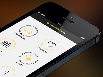 Arles Festival App app dashboard ios iphone