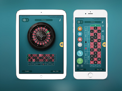 Roulette button game illustration interface roulette