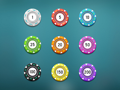 Roulette chips button chips design game roulette