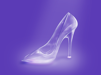 glass shoe glass icon purple