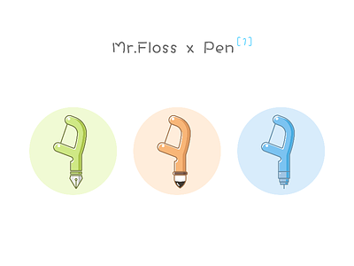 Mr.Floss x pen [1] cute floss icon pen