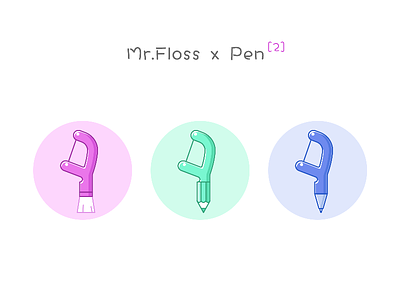 Mr.Floss x pen [2] cute floss icon pen