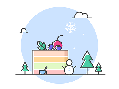 Q-Illustration-winter cute illustration season winter