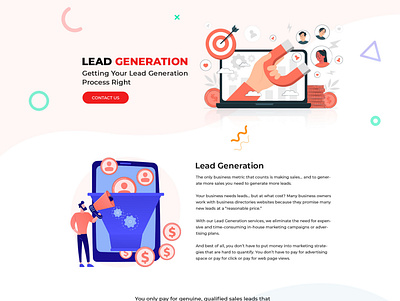 Lead Generation Landing page branding graphic design