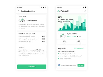 Social Cycle - Confirm ride bounce cycle cycles dribbble freemo interaction interface mobileui mobycy ola pedal rapido ride travel uber ui uiux vogo yulu