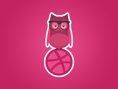 Dribbble Insomnia ball dribbble graphic insomnia mule owl playoff sticker tribute