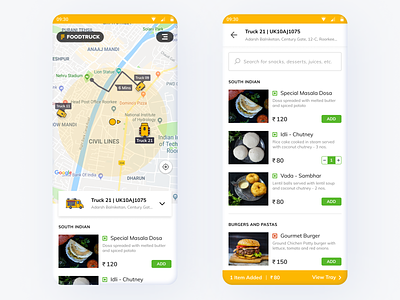 Foodtruck - A journey down the memory lane! app design eat eatery fastfood food foodtruck interface swiggy truck ui uiux zomato