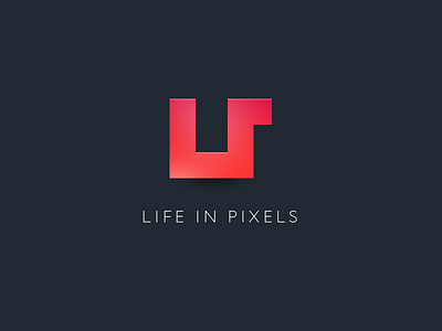 Life in Pixels branding design gradient graphic image logo minimal simple