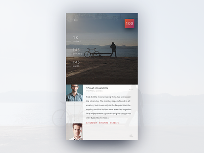 Post app application concept design ios minimal mobile post simple. sleek ui