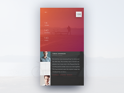 Post Concept 2 app application concept design ios minimal mobile post simple. sleek ui