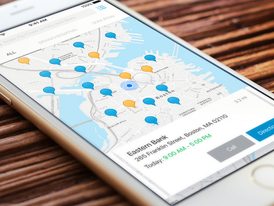 Branch/ATM Finder app apple iphone bank banking eastern bank fintech ios mobile money simple