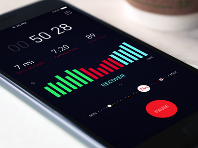 Training App app fitness graph health tech ios native running timer wearable