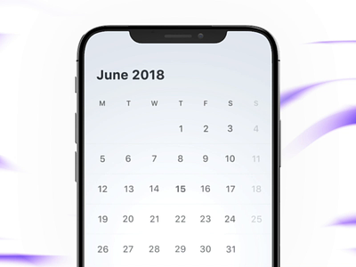 Calendar App app concept design ios iphone minimal simple