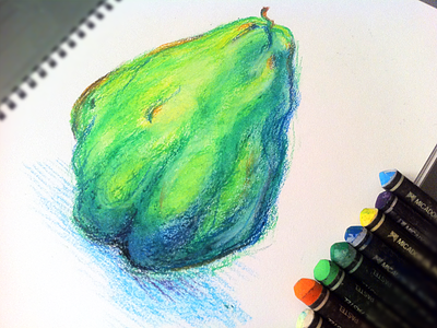 Ode de Choko art choko oil pastel sketch sketchbook vegetable