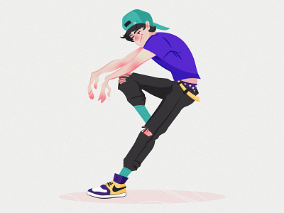 Hip hop man dude fashion flat illustration illustrator person street urban vector