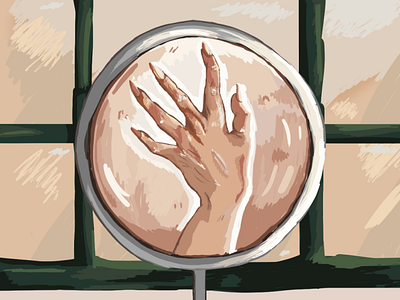 Dramatic Hand Reflection aesthetic digital art digital painting hand mirror vibes