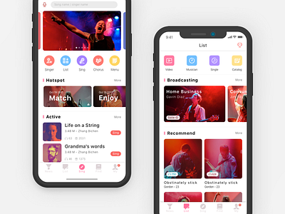 Music App music／pink／interface