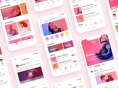 Music App music／pink／interface