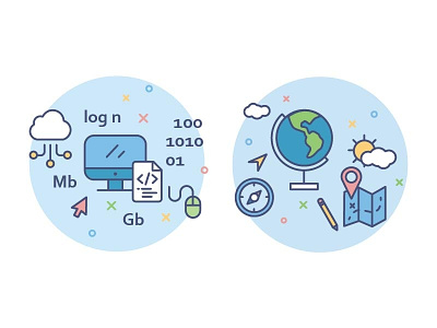 icons for education portal /informatics/geography education geography icon illustration informatics lesson outline school school subject student study