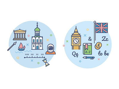 icons for education portal /history/english big ben book education history icon illustration language lesson outline school school subject study