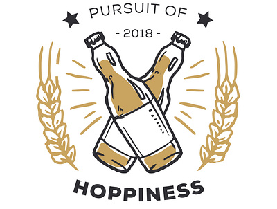 Pursuit Of Hoppiness - Beer Brand beer bottles branding