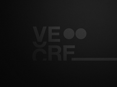 VE:CRF black brand branding clear dark identity letters logo typography words