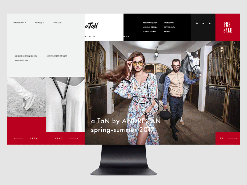Andre Tan animation boutique commerce ecommerce fashion gif productpage shop store uiux web website