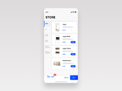 Store APP UI app design ui ux