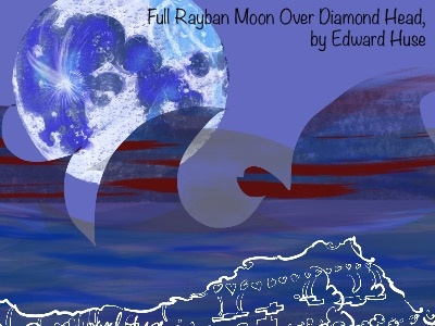 Full Rayban Moon diamond head edhuse.com graphic hawaii imac inkscape ipad moody moon moonlight night procreate
