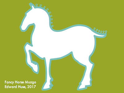 Fancy Horse Silhouette Muzgo By Edward Huse drawing green horse line silhouette