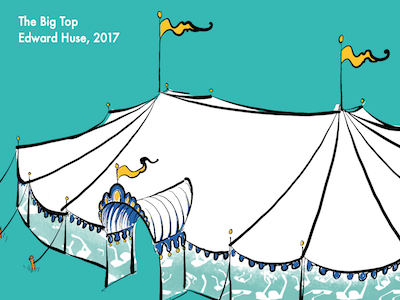 The Big Top Detail By Edward Huse 2017 big circus drawing line penants raybans tent top