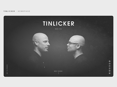Website Concept - Tinlicker adobe xd dark dark ui design webdesign website