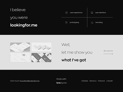 lookingfor.me ? clean concept design interface portfolio simple ui ux web webdesign